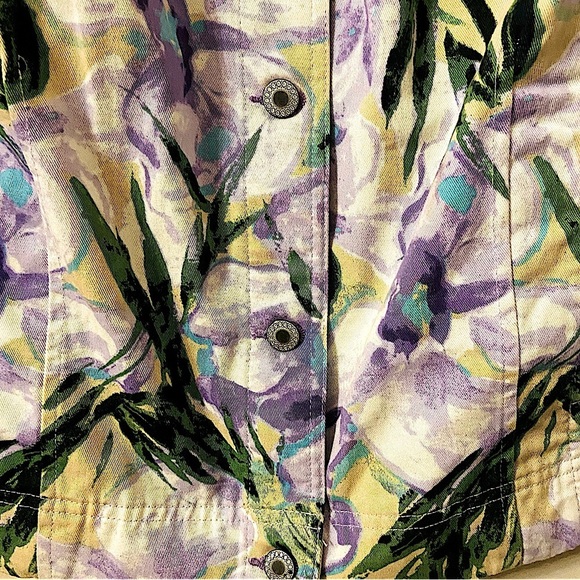 JM Collection Plus Size 24W Cotton 100% Long Sleeves Button Up Abstract Jacket - Picture 6 of 8